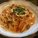 旬彩ダイニング ばんび - 渡り蟹のトマトクリームパスタ