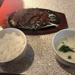 焼肉酒家　弁慶 - スープとライスセット