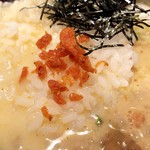 酒場 たかや - スープにおい飯投入