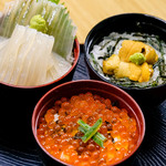 市場亭 - 料理写真:三色丼