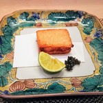 すし処 みや古分店 - 海老パンにキャビア