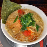 ラーメン ヤスオ - ラうどん（太麺） 130グラム ニンニクショウガ 700円