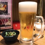 鳥せい - 生ビール