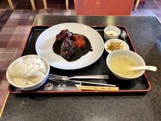 唐苑 - 黒酢酢豚定食1