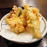 麺ごころ にし平 - 天ぷらうどん(とり天)