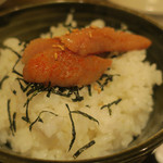 酒菜坊 橋蔵 - だし茶漬け＜明太子＞　ズームアップ