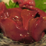 酒菜坊 橋蔵 - 大山地鶏レバ刺　ズームアップ
