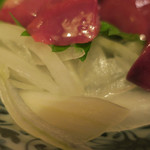 酒菜坊 橋蔵 - 大山地鶏レバ刺　ズームアップ