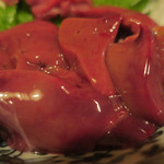 酒菜坊 橋蔵 - 大山地鶏レバ刺　ズームアップ