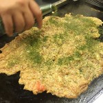 さんたろん - 青のりかけたらもんじゃの出来上がり！