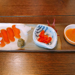 うなぎ亭 友栄 - 珍味三点 からすみ、このわた、うに 1200円