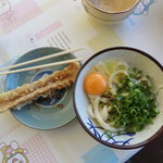 讃岐製麺所 - 天ぷら９０円　卵５０円　うどん１５０円