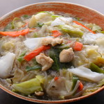 chicken soup dish udon