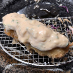酒肴 新屋敷 - カキフライ自家製タルタルオンのアップ