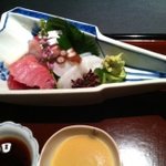 くろぎ - 【2011.6.30】豊後水道産造り盛り合わせ（キハダマグロ、関サバ、真蛸）