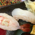 すし徳 - ぼたん海老と鮃です！