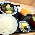 橋本わっぱ定食堂 - 選べる定食930円：揚げだし豆腐＆ギョーザ