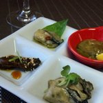 かき松島 こうは - 「牡蠣珍味・アラカルト」スモーク・オリーブオイル漬け・塩辛はお酒にピッタリ！
