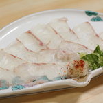 からかさ - 石鯛の薄造り