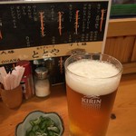 魚・旬菜小料理ととや - 先ずはビールです