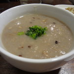お粥と麺のセット、雑穀米のお粥