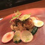 レストラン ラリューム - 北海道産雲子のムニエル　あやめ蕪のソテーと赤カブのサラダ