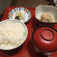 三田ばさら 本店 - ご飯セット  夜メニューだとタリアテッレになるそーです