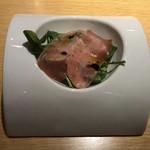 春夏秋冬ざこや - マグロの生ハムとクレソン