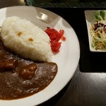 肉バル AUGUS - 雅屋オリジナル国産牛すじカレー550円＋コールスロー200円