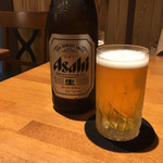 菜鶏 - ビールで乾杯♪