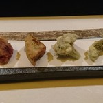 大塚はなおか - 季節野菜天ぷら 香塩。
