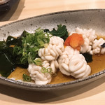 酒肴結 さかぐち - 雲子(タラ白子)湯引きポン酢