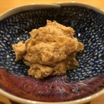 小判寿司 - これがめっちゃ旨かった。あん肝（裏ごし）の土佐酢ジュレ和え。