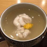 小判寿司 棚倉 - タラ白子の葛餡掛け。クエの出汁が上品だな。