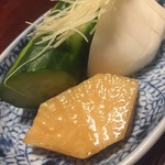 鳥田中 - 口直しのお新香　もちろんお店で漬けてます