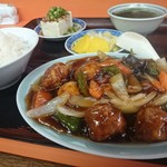 新香園 - 酢豚定食900円