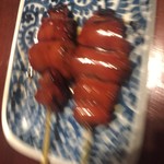 鳥田中 - 眺めているうちに出て来たレバー　鍋に気を取られてブレました（笑）