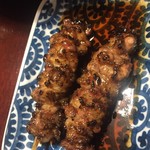 鳥田中 - 絶品の背肝　これに合わせてタレの味を決めているような気がします