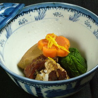 芋棒（棒鱈と海老芋の炊合せ）