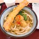 麦まる - かけうどんとベーコン天