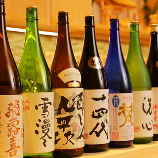 Enjoy carefully selected branded sake even more deliciously