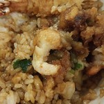 ほたて - 天丼（上）のかき揚げ部分