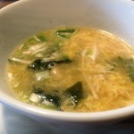 しゃんらん出石 - えのきとわかめのスープ