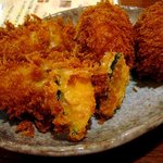 とんかつ ひのや - かにクリームコロッケと牡蠣フライ