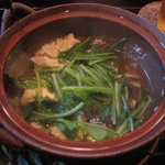 いっ木 - 土瓶蒸し　（舞阪産魳、松茸（角切り並みの厚さ）、水菜）