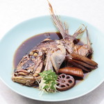 Boiled sea bream and Kabuto