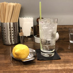 創作麺工房 鳴龍 - 「生レモンサワー」400円