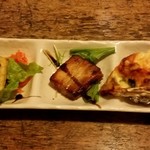 鉄板創作料理 木木の釜座 - 夜のコース　前菜三種