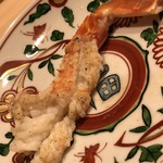 はらまさ - 七輪で香ばしく焼かれたカニの足^_^