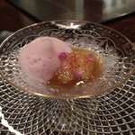 表参道うかい亭 - 料理長より本日のお薦め（牡丹エビ・ジュレ・ビーツの泡ソース